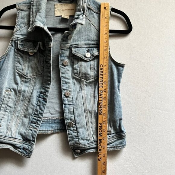 Pilcro and the Letterpress Anthropologie denim jean vest Sz S - Picture 7 of 7